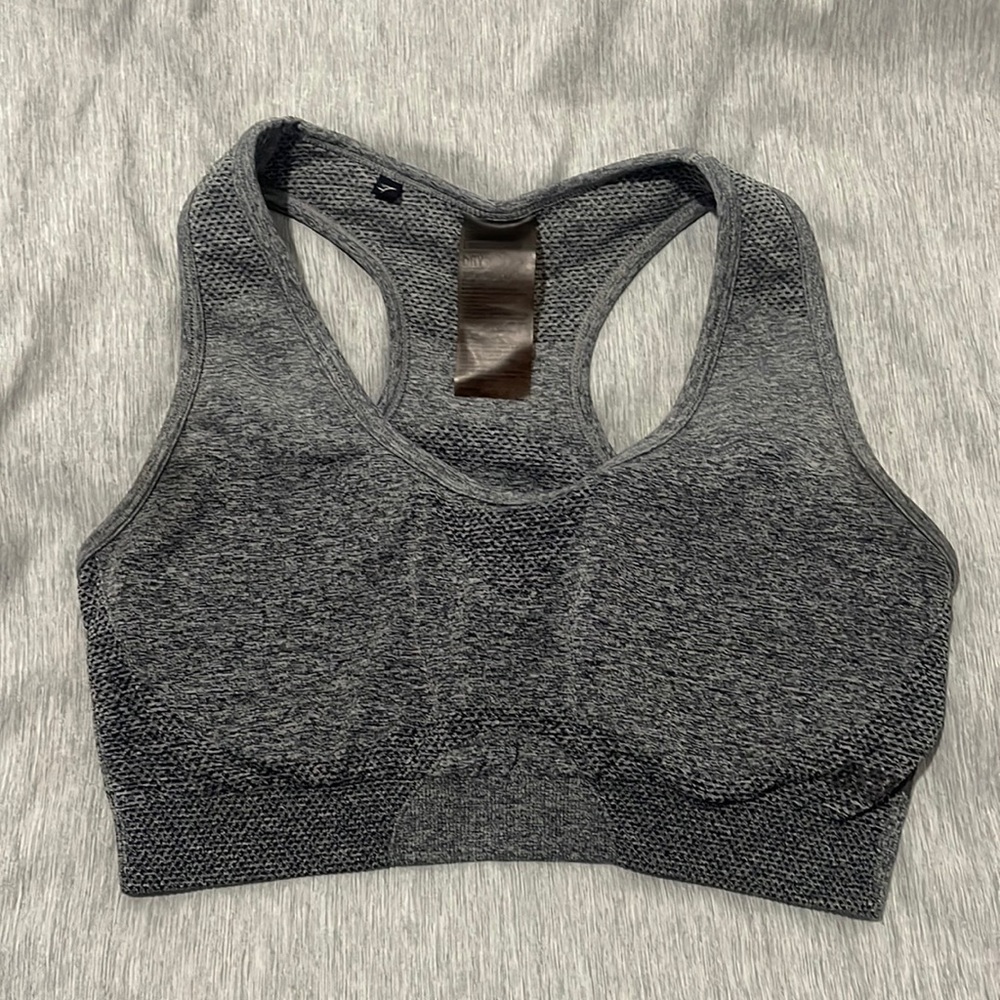 ❌SOLD Gymshark Small Dark Gray Marl Ombré Sports Bra